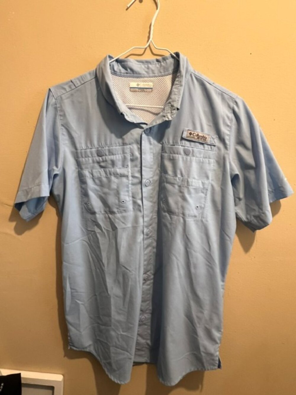 Boys Columbia fishing style shirt, Light Blue